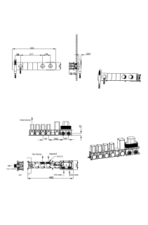 Встраиваемый смеситель для душа Boheme Zodiac Thermo 133-SYS-BRB с термостатом брашированная бронза